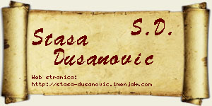 Staša Dušanović vizit kartica